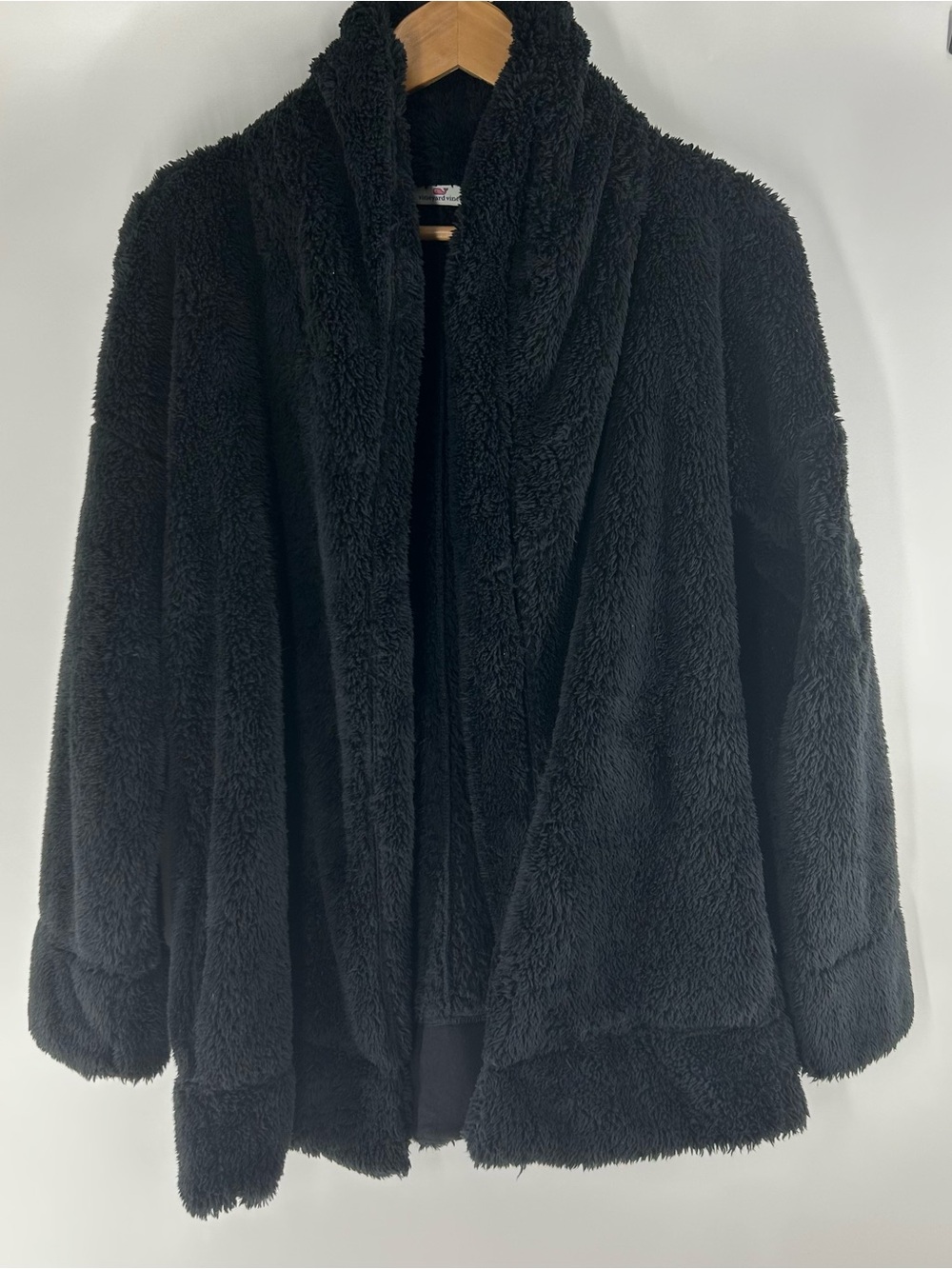Vineyard Vines Black Plush Teddy Jacket